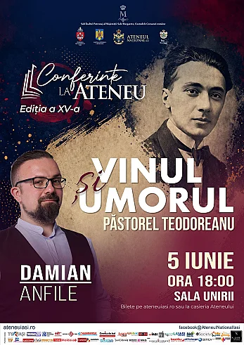 Conferințe la Ateneu | Vinul și umorul: Păstorel Teodoreanu | Damian Anfile