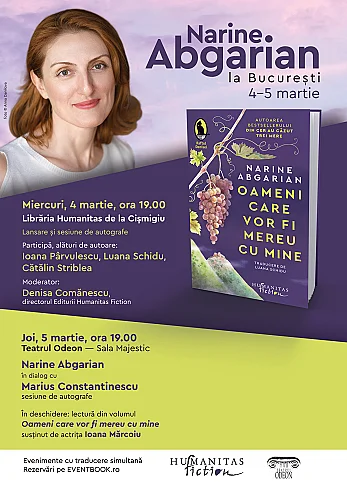 Narine Abgarian la Bucuresti, in dialog cu Marius Constantinescu